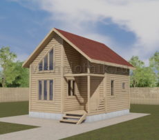 Бесплатный проект дома из бруса