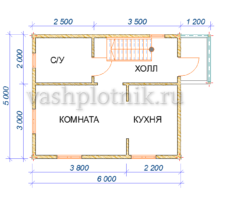 проекта дачного дома из бруса 5х6