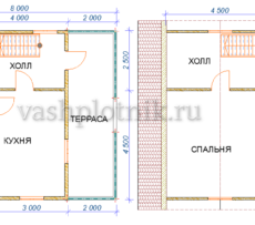 проект каркасного дома 7х8