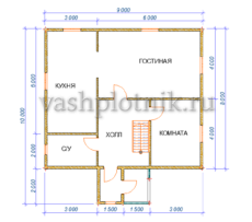Проект каркасного дома 8х9 для постоянного проживания